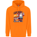 Christmas Santa Naughty List Funny Xmas Childrens Kids Hoodie Orange