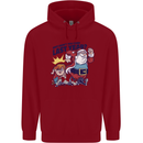 Christmas Santa Naughty List Funny Xmas Childrens Kids Hoodie Red