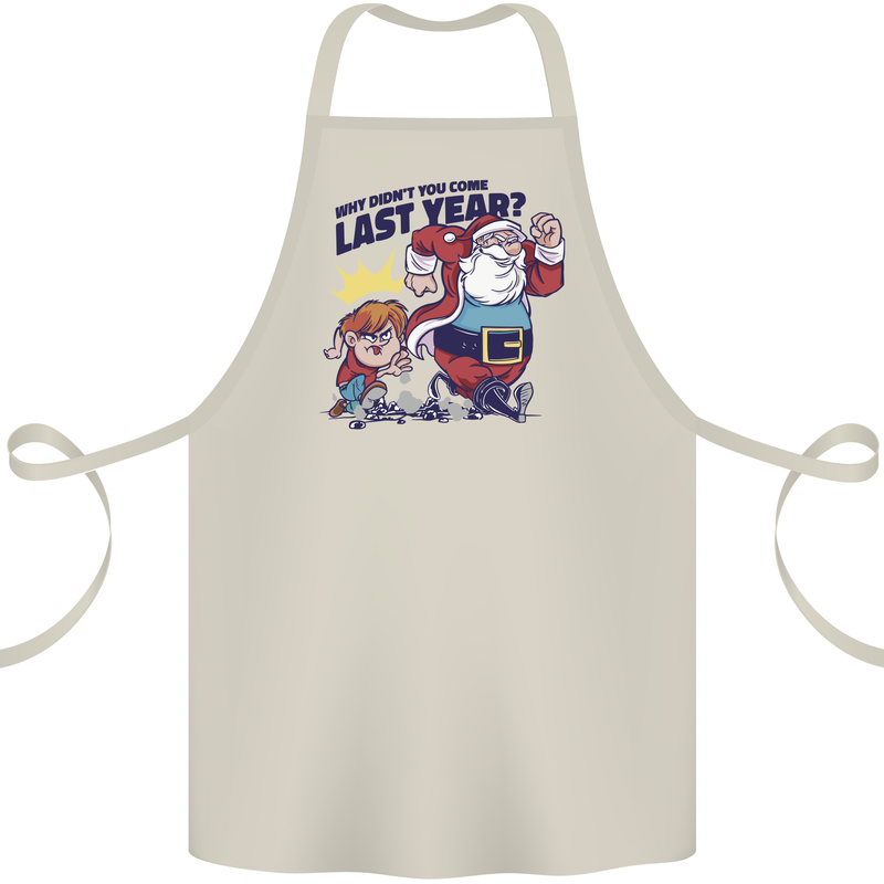 Christmas Santa Naughty List Funny Xmas Cotton Apron 100% Organic Natural