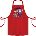 Christmas Santa Naughty List Funny Xmas Cotton Apron 100% Organic Red