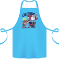 Christmas Santa Naughty List Funny Xmas Cotton Apron 100% Organic Turquoise