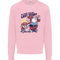 Christmas Santa Naughty List Funny Xmas Kids Sweatshirt Jumper Light Pink