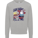 Christmas Santa Naughty List Funny Xmas Kids Sweatshirt Jumper Sports Grey
