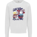 Christmas Santa Naughty List Funny Xmas Kids Sweatshirt Jumper White