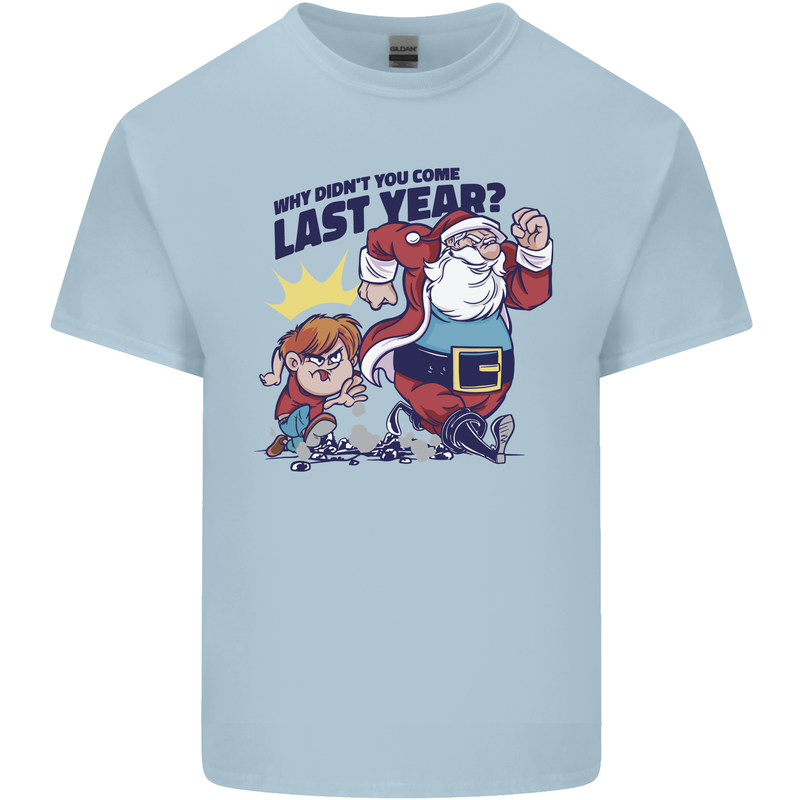 Christmas Santa Naughty List Funny Xmas Kids T-Shirt Childrens Light Blue