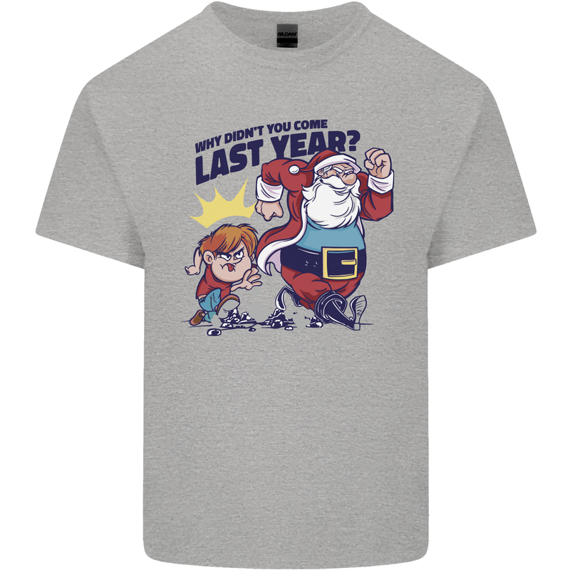 Christmas Santa Naughty List Funny Xmas Kids T-Shirt Childrens Sports Grey