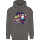 Christmas Santa Naughty List Funny Xmas Mens 80% Cotton Hoodie Charcoal