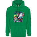 Christmas Santa Naughty List Funny Xmas Mens 80% Cotton Hoodie Irish Green
