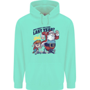 Christmas Santa Naughty List Funny Xmas Mens 80% Cotton Hoodie Peppermint