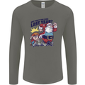 Christmas Santa Naughty List Funny Xmas Mens Long Sleeve T-Shirt Charcoal