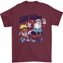 Christmas Santa Naughty List Funny Xmas Mens T-Shirt 100% Cotton Maroon