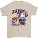 Christmas Santa Naughty List Funny Xmas Mens T-Shirt 100% Cotton Sand