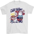 Christmas Santa Naughty List Funny Xmas Mens T-Shirt 100% Cotton White