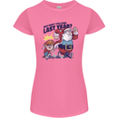 Christmas Santa Naughty List Funny Xmas Womens Petite Cut T-Shirt Azalea