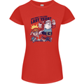 Christmas Santa Naughty List Funny Xmas Womens Petite Cut T-Shirt Red