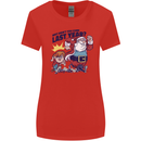 Christmas Santa Naughty List Funny Xmas Womens Wider Cut T-Shirt Red