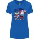 Christmas Santa Naughty List Funny Xmas Womens Wider Cut T-Shirt Royal Blue