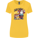 Christmas Santa Naughty List Funny Xmas Womens Wider Cut T-Shirt Yellow