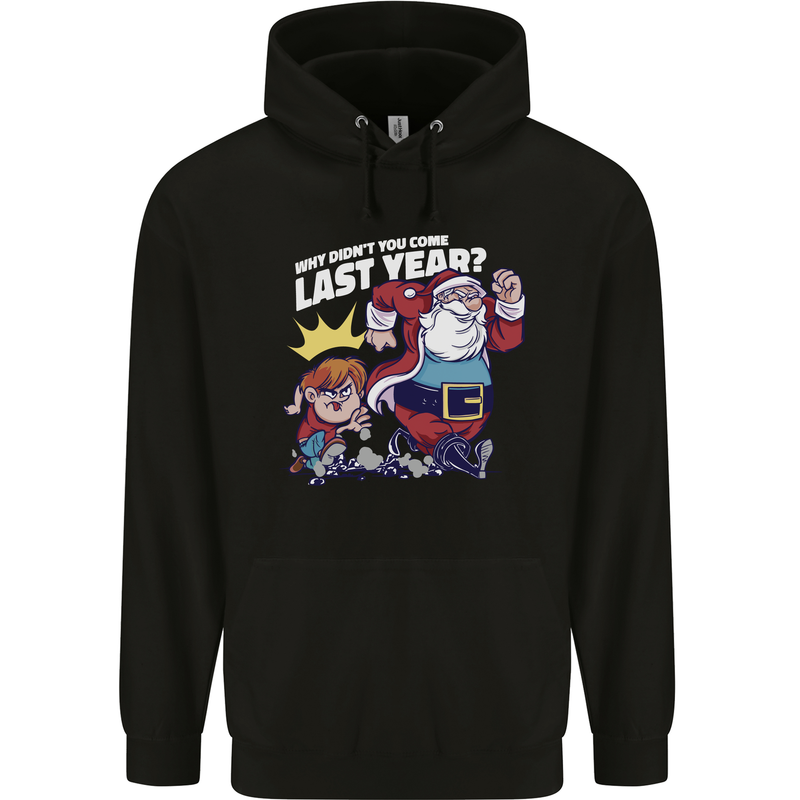 Christmas Santa Naughty List Xmas Funny Childrens Kids Hoodie Black