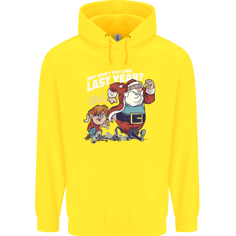 Christmas Santa Naughty List Xmas Funny Childrens Kids Hoodie Yellow