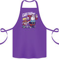 Christmas Santa Naughty List Xmas Funny Cotton Apron 100% Organic Purple