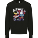 Christmas Santa Naughty List Xmas Funny Kids Sweatshirt Jumper Black