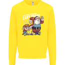 Christmas Santa Naughty List Xmas Funny Kids Sweatshirt Jumper Yellow