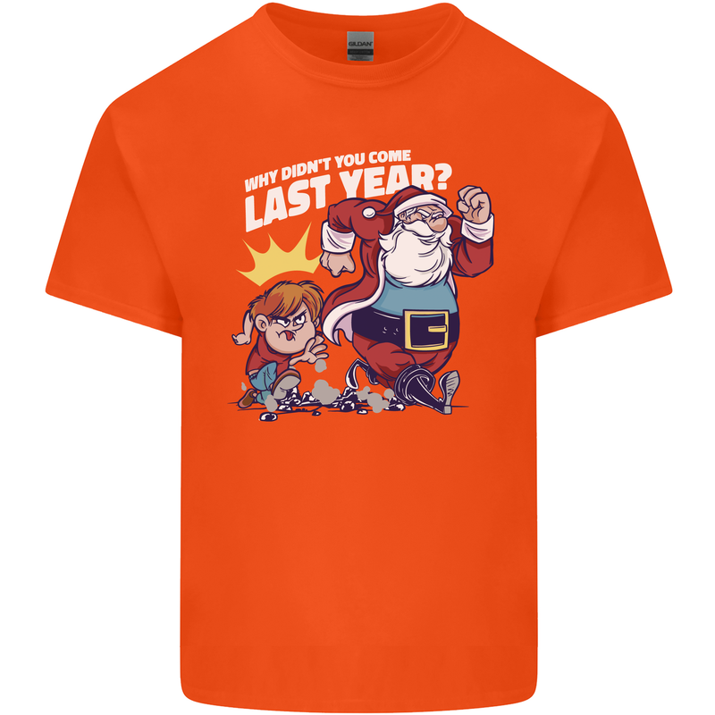 Christmas Santa Naughty List Xmas Funny Kids T-Shirt Childrens Orange