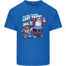 Christmas Santa Naughty List Xmas Funny Kids T-Shirt Childrens Royal Blue