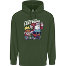 Christmas Santa Naughty List Xmas Funny Mens 80% Cotton Hoodie Forest Green