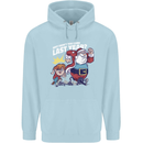 Christmas Santa Naughty List Xmas Funny Mens 80% Cotton Hoodie Light Blue