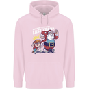 Christmas Santa Naughty List Xmas Funny Mens 80% Cotton Hoodie Light Pink