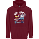Christmas Santa Naughty List Xmas Funny Mens 80% Cotton Hoodie Maroon