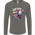 Christmas Santa Naughty List Xmas Funny Mens Long Sleeve T-Shirt Charcoal