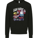 Christmas Santa Naughty List Xmas Funny Mens Sweatshirt Jumper Black