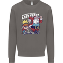 Christmas Santa Naughty List Xmas Funny Mens Sweatshirt Jumper Charcoal