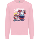 Christmas Santa Naughty List Xmas Funny Mens Sweatshirt Jumper Light Pink