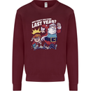 Christmas Santa Naughty List Xmas Funny Mens Sweatshirt Jumper Maroon