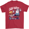 Christmas Santa Naughty List Xmas Funny Mens T-Shirt 100% Cotton Red