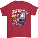 Christmas Santa Naughty List Xmas Funny Mens T-Shirt 100% Cotton Red