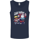 Christmas Santa Naughty List Xmas Funny Mens Vest Tank Top Navy Blue