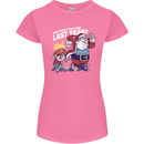 Christmas Santa Naughty List Xmas Funny Womens Petite Cut T-Shirt Azalea