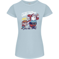 Christmas Santa Naughty List Xmas Funny Womens Petite Cut T-Shirt Light Blue