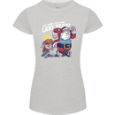 Christmas Santa Naughty List Xmas Funny Womens Petite Cut T-Shirt Sports Grey