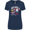 Christmas Santa Naughty List Xmas Funny Womens Wider Cut T-Shirt Navy Blue
