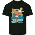 Christmas Santa Playing Basketball Xmas Kids T-Shirt Childrens Black