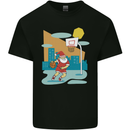 Christmas Santa Playing Basketball Xmas Mens Cotton T-Shirt Tee Top Black