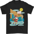 Christmas Santa Playing Basketball Xmas Mens T-Shirt 100% Cotton Black