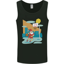 Christmas Santa Playing Basketball Xmas Mens Vest Tank Top Black