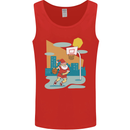 Christmas Santa Playing Basketball Xmas Mens Vest Tank Top Red